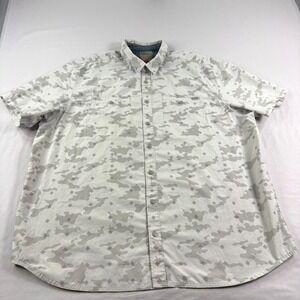 5.11 Tactical Shirt Mens 2XL White Gray Crestline Camo Snap Up Utility Camp